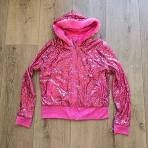 Splash Girls Sequin Zipper Coat Jacket